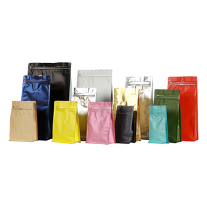 500g Túi cà phê giấy kraft với van bền vững và dây kéo nhựa dập nổi đáy phẳng bao bì <span class=keywords><strong>doypack</strong></span> - Product Image 6