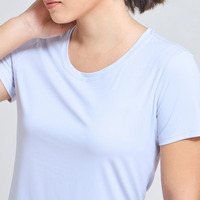 T-shirt de sport pour femme, personnalisé, écologique, respirant, à séchage rapide, manches courtes, pour la salle de sport