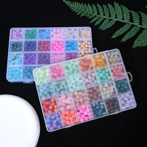 Perles en céramique et porcelaine de 8 mm pour la fabrication de bijoux, jouets, artisanat, faites à la main, couleurs mélangées, formes irrégulières, vente en gros - Product Image 3