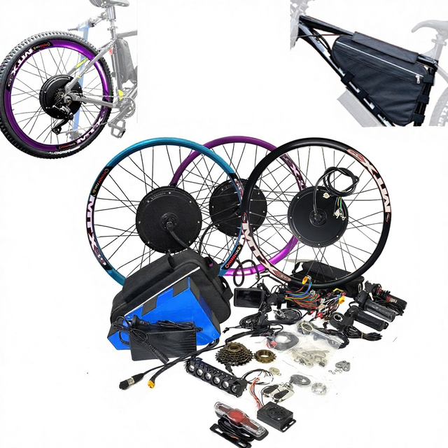 48V 52V 60V 72V E Bike Kit MTX Ebike Kit 1000W 1500W 2000W 3000W 5000W Hub Motor Electric Bicycle Kit With Battery