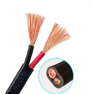 Câble plat flexible H03VV-F 2 conducteurs 0,75-2,0 mm² en cuivre sans oxygène, isolé PVC, cordon d'alimentation, fil de cuivre nu, câble RVVB - Product Image 5