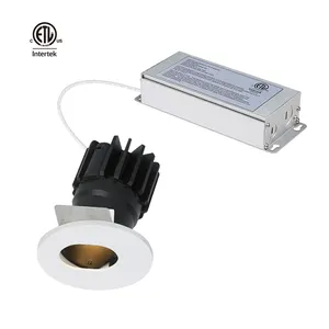 ETL lampu sorot LED bawah, hitam putih, dapat disesuaikan, Mesin cuci dinding 9W, Anti silau COB