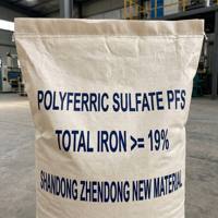 Pengkental Air Kolam Akuakultur Polyferric Sulfate PFS Penghilang Turbiditas Kemurnian 100% 19,5% Besi Total Merek Zhendong