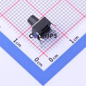 YTS-D004-2G Tactile Switch Through hole Component (THT),6x6mm Switch Single Pole Single Throw Round Button 2.5N Through Hole - Product Image 2