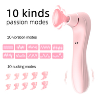 LOVE Sexspielzeug 2-in-1 Vibrator 10-Gang Weiblicher Klitoris-Stimulator 6 Intensitäten G-Punkt 8 Starke Modi Wasserdicht Medizinisches Silikon