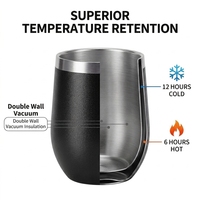 Mug en forme d'œuf personnalisable de 12 oz, gobelet thermolaqué pour café, vin, bière, lait, thé, avec couvercle sans BPA, idéal pour les fêtes et le bureau