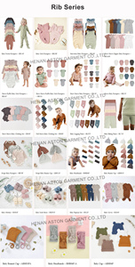 Bộ đồ ngủ bé sơ sinh chất liệu cotton hữu cơ, 14 màu có sẵn, thiết kế logo, chất liệu dệt kim mùa thu - Product Image 6