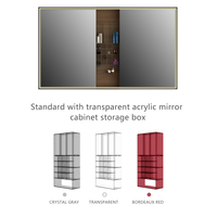 Ensemble de meubles de salle de bain moderne lavabo avec miroir Led avec lavabo en contreplaqué pour médicaments armoire murale à coiffeuse en marbre