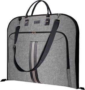 Bolsa de viaje para ropa BSCI Factory 2023, nueva, personalizada, color gris, para negocios, con bolsillo para zapatos. - Product Image 1