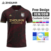 Maillot de football personnalisé en tissu jacquard, sublimation personnalisée, respirant, uniforme d'équipe de football avec votre logo pour hommes