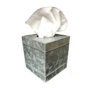 Caja de pañuelos de metal de acero inoxidable, caja cúbica para el hogar, Hotel y restaurante, caja de pañuelos decorativa - Product Image 2