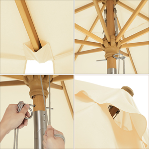 Sombrilla de Jardín Plegable SONGMICS con Protección Solar UPF 50+, Sombrilla de Playa, Golf, <span class=keywords><strong>Patio</strong></span>, 3 m, Sombrilla de Jardín <span class=keywords><strong>Octagonal</strong></span> - Product Image 5