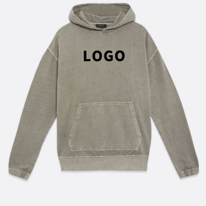 เสื้อฮู้ดสำหรับผู้ชายผ้าฟลีซผ้าฝ้าย100% กันรอยยับปักแบบสวมหัวระดับพรีเมียมสำหรับฤดูใบไม้ร่วง - Product Image 6