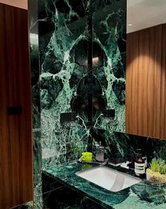 Pradas Green - Pierre naturelle en dalle grande taille au design moderne personnalisé pour îlot de cuisine, lavabo de salle de bain, table basse - Product Image 5