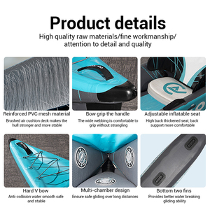 2024 Popular 14ft 2 personas asientos colorido <span class=keywords><strong>kayak</strong></span> inflable para deportes acuáticos pesca explorar Canoa/<span class=keywords><strong>Kayak</strong></span> para la venta - Product Image 6