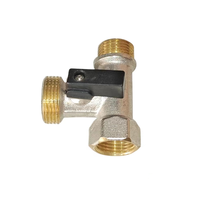 Vente directe du fabricant Vanne à boisseau sphérique en laiton Vanne d'eau à interrupteur manuel à trois voies Filetage interne externe pour contrôle de gazole OEM