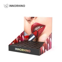 Artcard cartone personalizzato stampa a colori rossetto cosmetico scatola di visualizzazione in carta ondulata inserto vassoio PDQ tenere INNORHINO