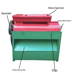 เครื่องปอกเปลือกวอลนัทสีเขียว เครื่องปอกเปลือกวอลนัท อุปกรณ์ปอกเปลือกและทำความสะอาดแบบอัตโนมัติเต็มรูปแบบสำหรับวอลนัทสด - Product Image 6