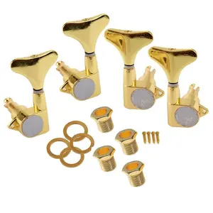 Conjunto de acessórios para instrumento de guitarra, atacado, ouro, baixo, pino de ajuste para violão elétrico 4 pçs/set