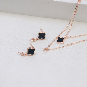 Pendientes Largos de Borla con Estrella y Luna de Plata S925 Wenchi para Mujer, con 5-9 Perlas, Accesorios DIY, Bandeja Vacía 3919, Conjuntos de Joyería de Moda - Product Image 2