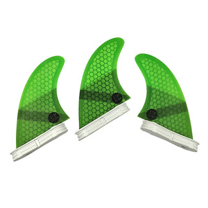 Juego de aletas de surf Upsurf de 3 piezas de fibra de vidrio Honeycomb con doble tab. - Product Image 2