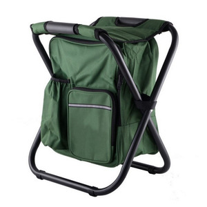 New Outdoor Foldable <b>Stool</b> Chair with Cooler Bag for Fishing Foldable Beach Chair Cooler Backpack - Product Image 3