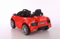 Voiture électrique pour enfants 6V avec siège en cuir, 4 roues, conduite confortable