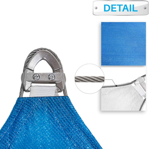 Richbit — pare-soleil en forme de Triangle cubain, Design anneau avec câble en acier renforcé de fil, voile d'ombrage solaire, - Product Image 2