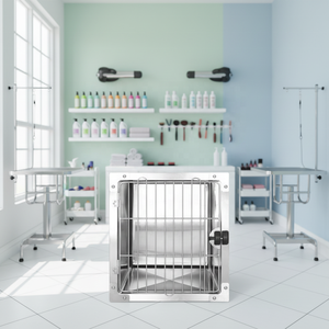 Usine professionnelle grand chenil pour <span class=keywords><strong>chien</strong></span> en acier inoxydable pour Petsproofing chiot Cage bol carré modulaire vétérinaire Cages <span class=keywords><strong>coin</strong></span> animaux de compagnie - Product Image 4