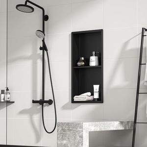 <span class=keywords><strong>Niche</strong></span> de douche encastrée moderne en acier inoxydable, étagère décorative <span class=keywords><strong>murale</strong></span> pour salle de bain et hôtel - Product Image 4