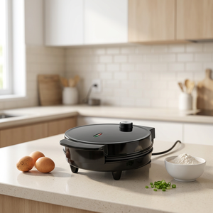 JD20578 Gaufrier Électrique <span class=keywords><strong>Belge</strong></span> 1200W, Appareil à Snacks, Plaque Antiadhésive 20cm, Thermostat Réglable, Boîtier en Plastique Anti-Chaleur - Product Image 1