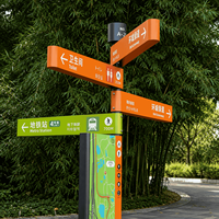 Panneaux directionnels métalliques résistants aux intempéries, balises d'orientation extérieures pour bureaux, parcs, hôpitaux, écoles et communautés