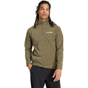 Adidas <b>Men's</b> Terrex Multi Essentials <b>Half</b>-<b>Zip</b> Fleece Hiking <b>Jacket</b> for Winter - Product Image 6