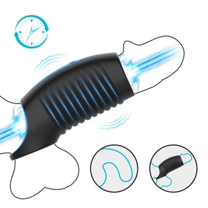 Wieder verwendbare Silikon-Penis ringe für Erwachsene für Männer Vibrierender Penis-Ärmel-Extender Enlarger Enhancer Ball Stretch Kondom Sexspielzeug - Product Image 2