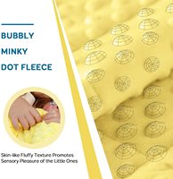 Couverture lestée pour enfants en polaire minky motif dinosaure avec perles – Échantillon disponible