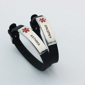 Gelang tali silikon medis kustom desain lengkungan terguncang dapat disesuaikan untuk tipe 1 Tipe <span class=keywords><strong>2</strong></span> jimat Fashion bebas <span class=keywords><strong>diabetes</strong></span> - Product Image 3