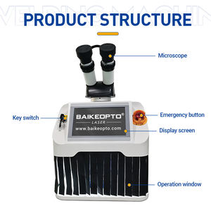 Soldador de punto láser YAG portátil de 200W, herramientas de orfebre, máquina de soldadura láser de joyería de escritorio para soldadura de collar de oro y plata - Product Image 2