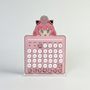 Calendario Perpetuo <span class=keywords><strong>de</strong></span> Acrílico Personalizado con Impresión <span class=keywords><strong>de</strong></span> Anime, Calendario <span class=keywords><strong>de</strong></span> Escritorio Decorativo Creativo y Kawaii - Product Image 1