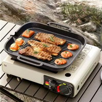 Réchaud de table magnétique portable d'extérieur, cuisinière à gaz domestique, réchaud à gaz pour fondue, réchaud de camping pour pique-nique, barbecue