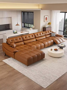 Canapé en cuir intelligent multifonctionnel de style italien, léger et luxueux, pour salon, home cinéma - Product Image 5