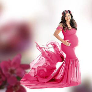 Шифоновые платья для беременных OEM, длинное платье для беременных женщин - Product Image 6