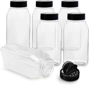 Wholesale Eco-Friendly Plastic Seasoning Bottles & <b>Spice</b> <b>Jars</b> 1L Rectangle Capacity with Screw Cap Lid - Product Image 1