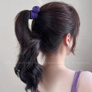 Dopamine-enhanced <b>fabric</b> high ponytail elastic hair tie for women, thickened sweet hair band, cute new accessory. - Product Image 3