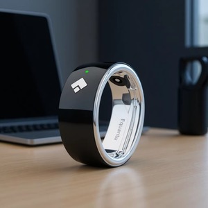 แหวนอัจฉริยะ Equantu Smart Ring QB708 สแตนเลสสตีล พร้อมหน้าจอแสดงเวลาและตัวตั้งเวลาแบบสั่น สำหรับผู้ชายและผู้หญิง - Product Image 3