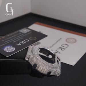 Boîtier de montre en argent 925 avec testeur de diamants passé test, moissanite VVS, pour femmes et hommes, style hip-hop, serti de pierres, montre DW6900, boîtier de montre en moissanite - Product Image 3