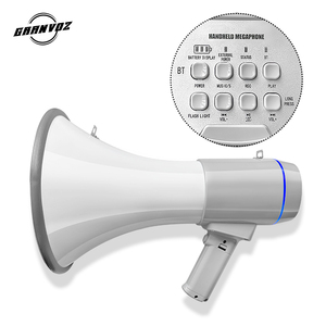 Mégaphone portable rechargeable 50W avec alarme, haut-parleur BT/Aux, portée vocale de 1000 m - Product Image 6