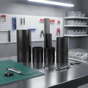 Tubos de Fieltro de Carbono Negro Mate 3K de 5mm de Grosor, Surtido Multitamaño para Soportes Industriales, Estructuras de Drones y Proyectos DIY - Product Image 2