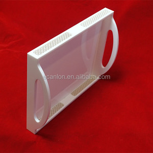 Tùy chỉnh 10*10 inch Kích thước chống trượt vuông trắng Acrylic phục vụ khay với xử lý SGS chứng nhận tùy chỉnh logo - Product Image 5