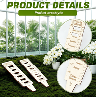 4 pièces, 2 styles, jauge de hauteur en bois pour plantes, règle de mesure de la croissance des plantes, outil de mesure de pelouse fait main pour l'extérieur