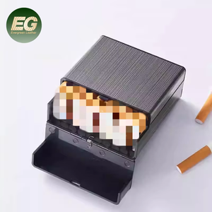 EA545 Étui à cigarettes <span class=keywords><strong>vintage</strong></span> pour <span class=keywords><strong>femme</strong></span> avec logo personnalisé de haute qualité, étui à cigarettes moderne en alliage de zinc avec briquet, vente en gros - Product Image 1